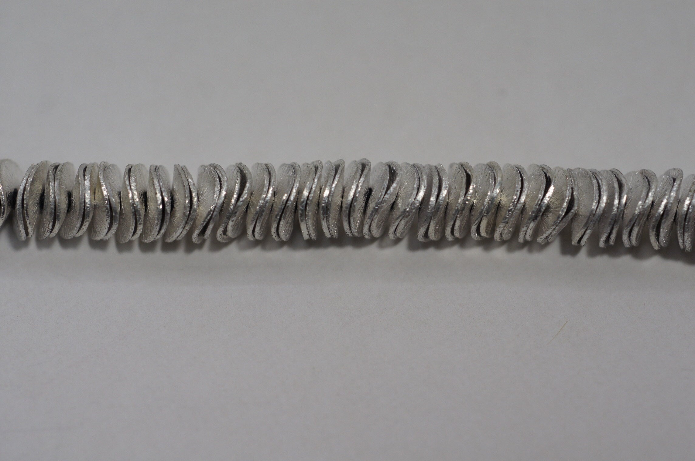 Sterling Silver Filled Coin Spacer Beads - 6mm Flat Wavy Beads