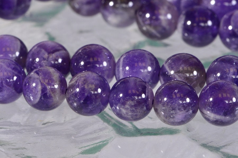 Amethyst Crystal Round Beads 8mm Natural Faceted Amethyst Jewelry Making Supplies