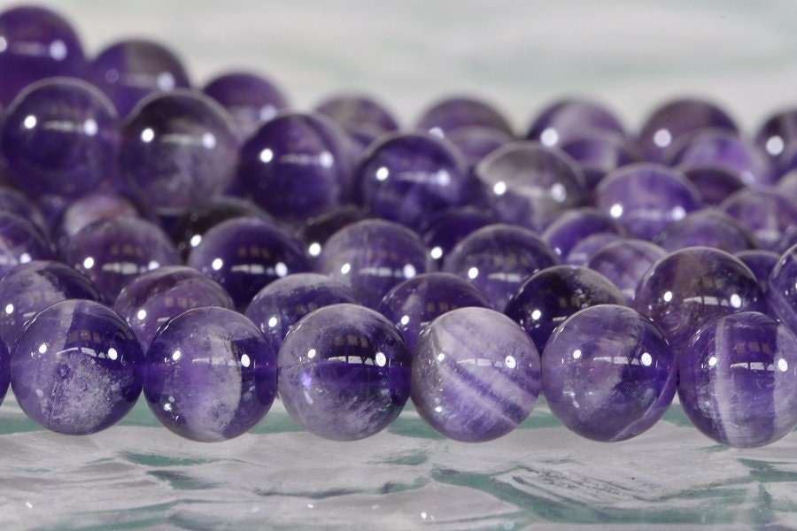 Amethyst Crystal Round Beads 8mm Natural Faceted Amethyst Jewelry Making Supplies