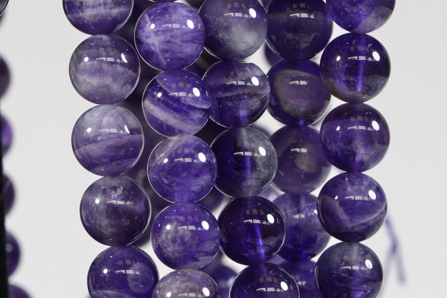 Amethyst Crystal Round Beads 8mm Natural Faceted Amethyst Jewelry Making Supplies