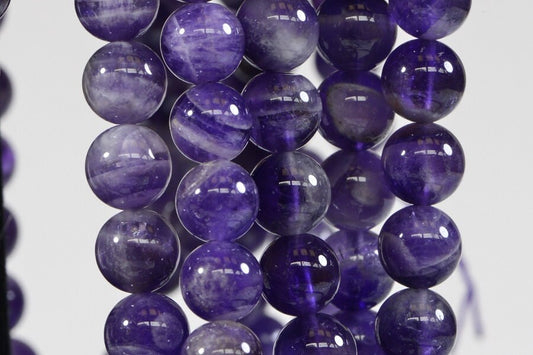 Amethyst Crystal Round Beads 8mm Natural Faceted Amethyst Jewelry Making Supplies