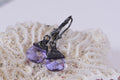 Sterling Silver Tanzanite Earrings: Purple Crystal Teardrop Jewelry