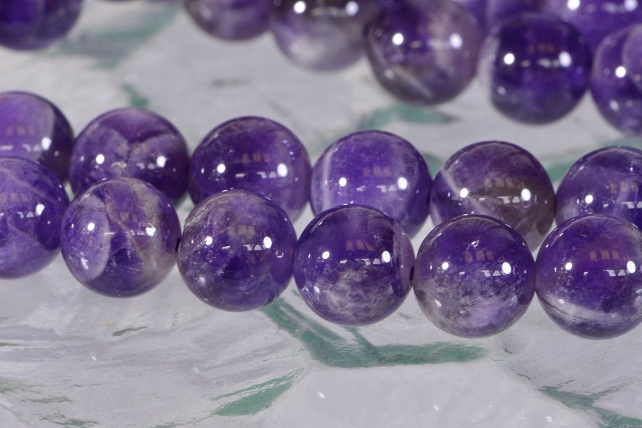 Amethyst Crystal Round Beads 8mm Natural Faceted Amethyst Jewelry Making Supplies