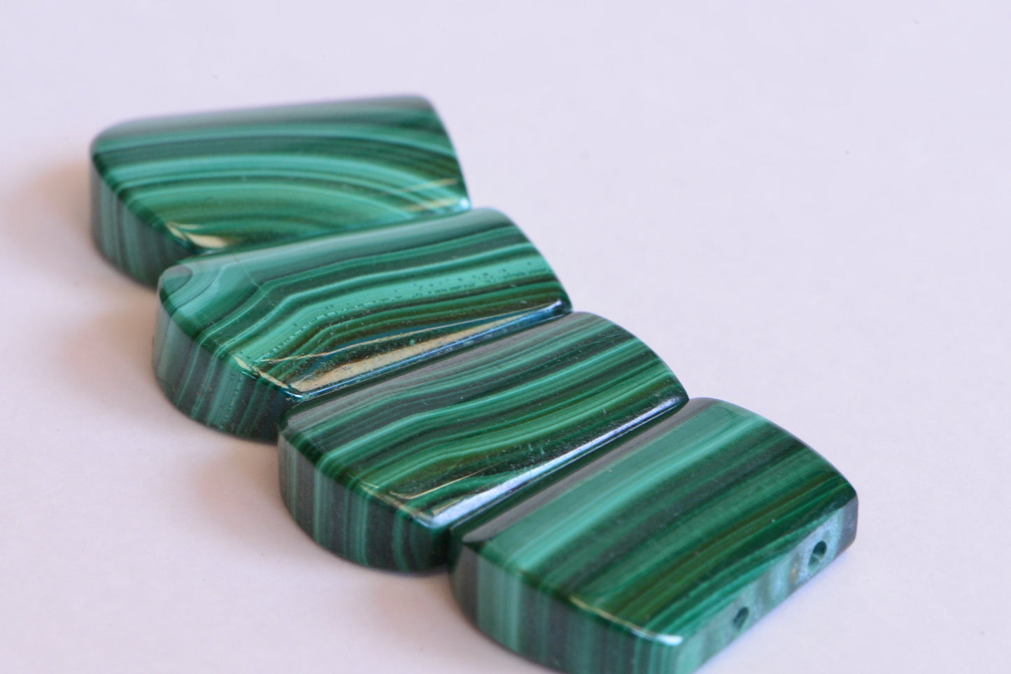 Trapezoid Malachite Beads: Natural Gemstone Jewelry Making Supplies