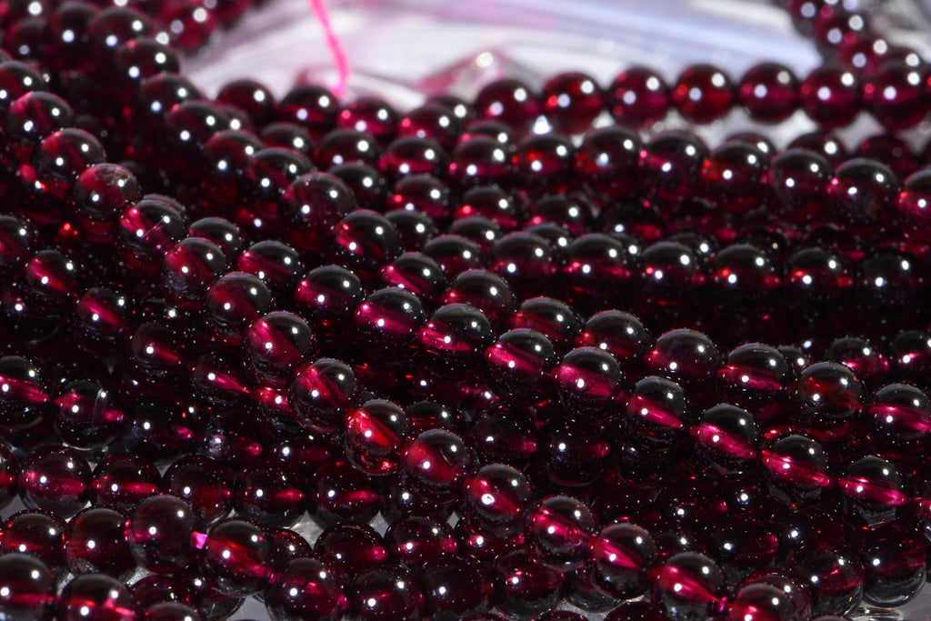 Red Garnet Beads: 4.4mm Natural Gemstone Jewelry Making Supplies