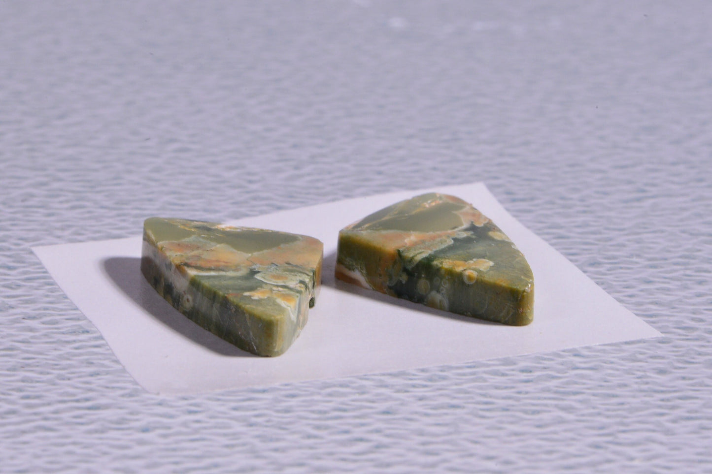 Rainforest Jasper 2 Cabs Natural Gemstone Cabochon Jewelry Supplies Rainforest