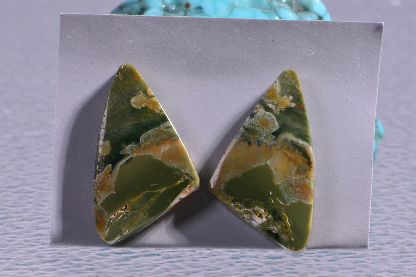 Rainforest Jasper 2 Cabs Natural Gemstone Cabochon Jewelry Supplies Rainforest