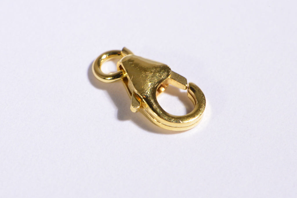 8mm Vermeil Trigger Clasp: 24K Gold Over Sterling Silver Lobster Clasp