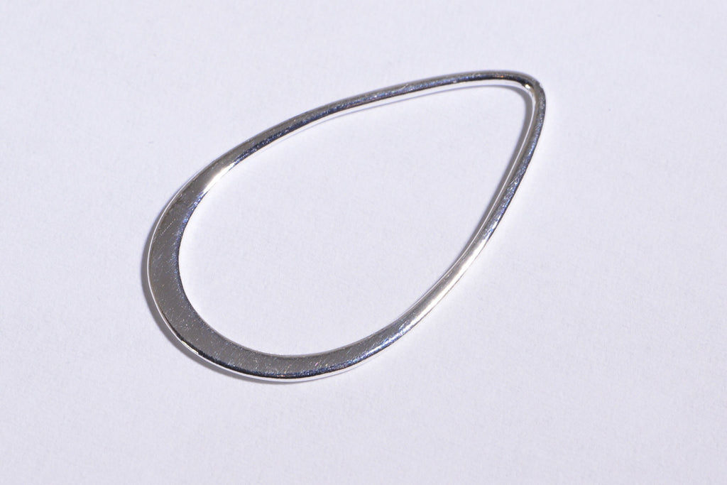 Sterling silver Pear Shape Link 29X17mm Long Teardrops Earrings Components Jewelry Making Supplies