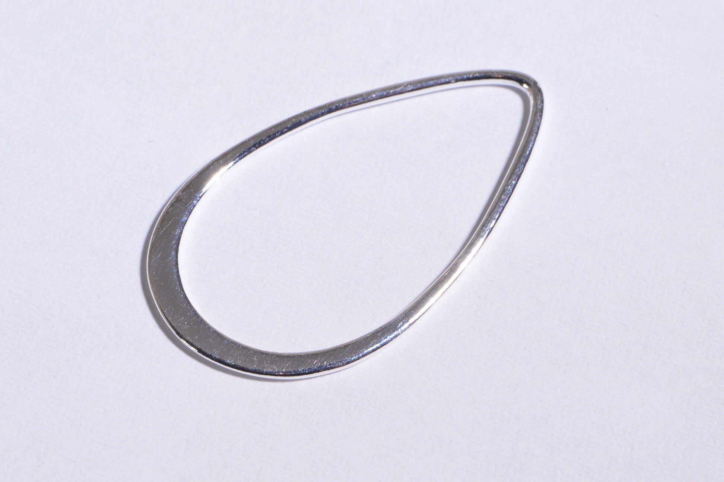 Sterling silver Pear Shape Link 29X17mm Long Teardrops Earrings Components Jewelry Making Supplies