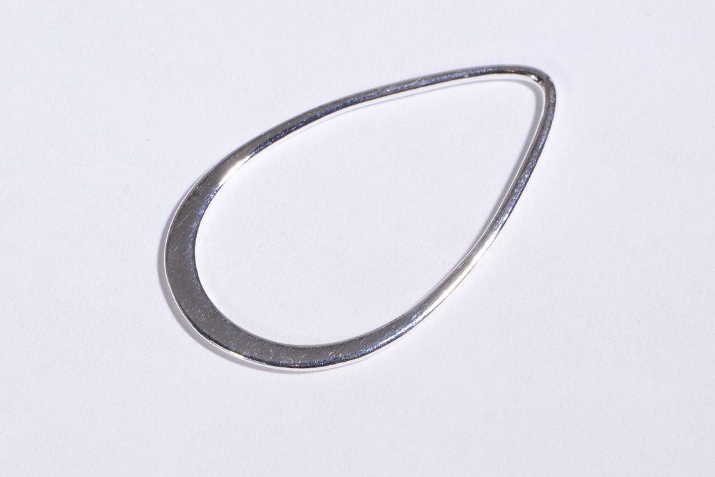 Sterling silver Pear Shape Link 29X17mm Long Teardrops Earrings Components Jewelry Making Supplies