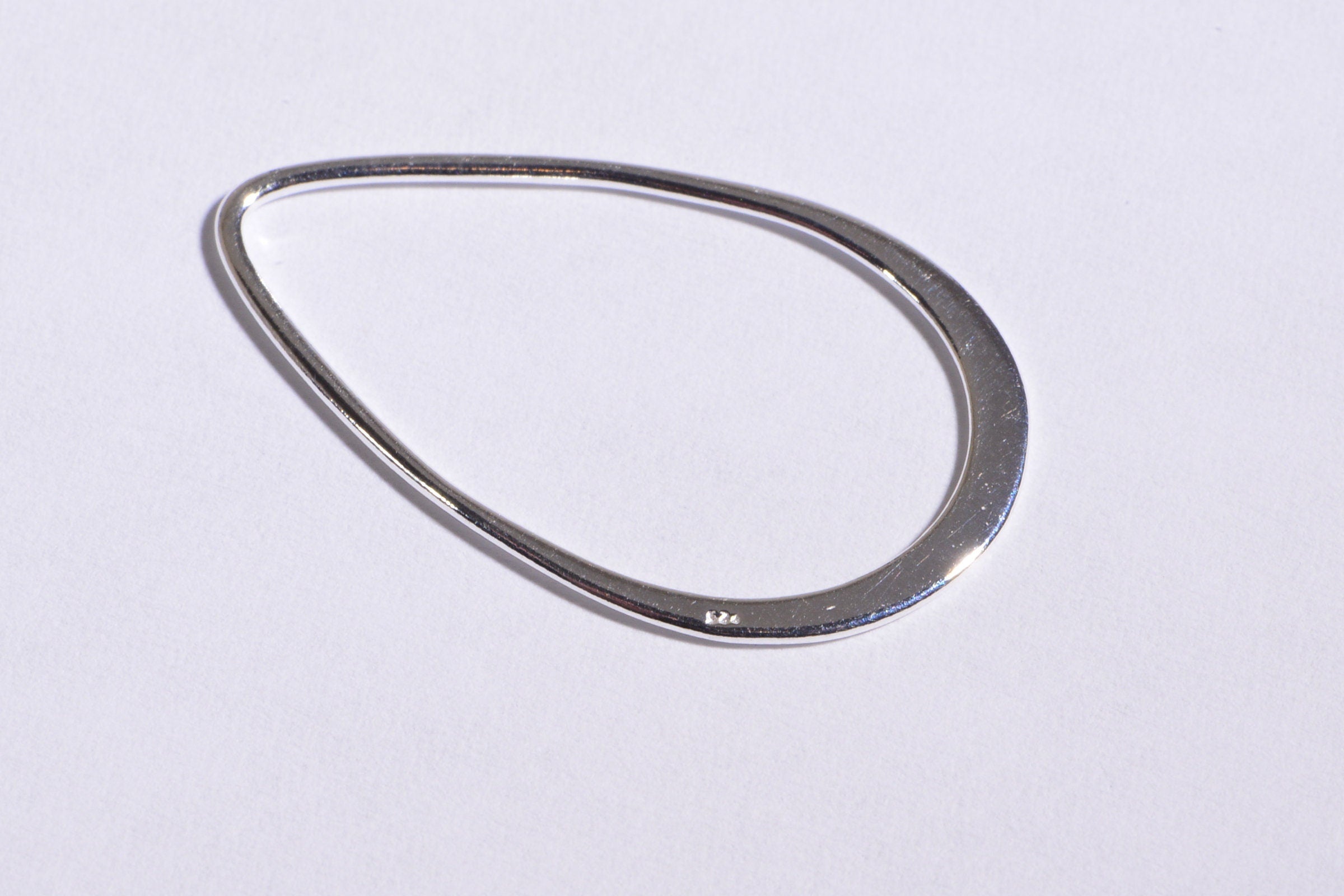 Sterling silver Pear Shape Link 29X17mm Long Teardrops Earrings Components Jewelry Making Supplies