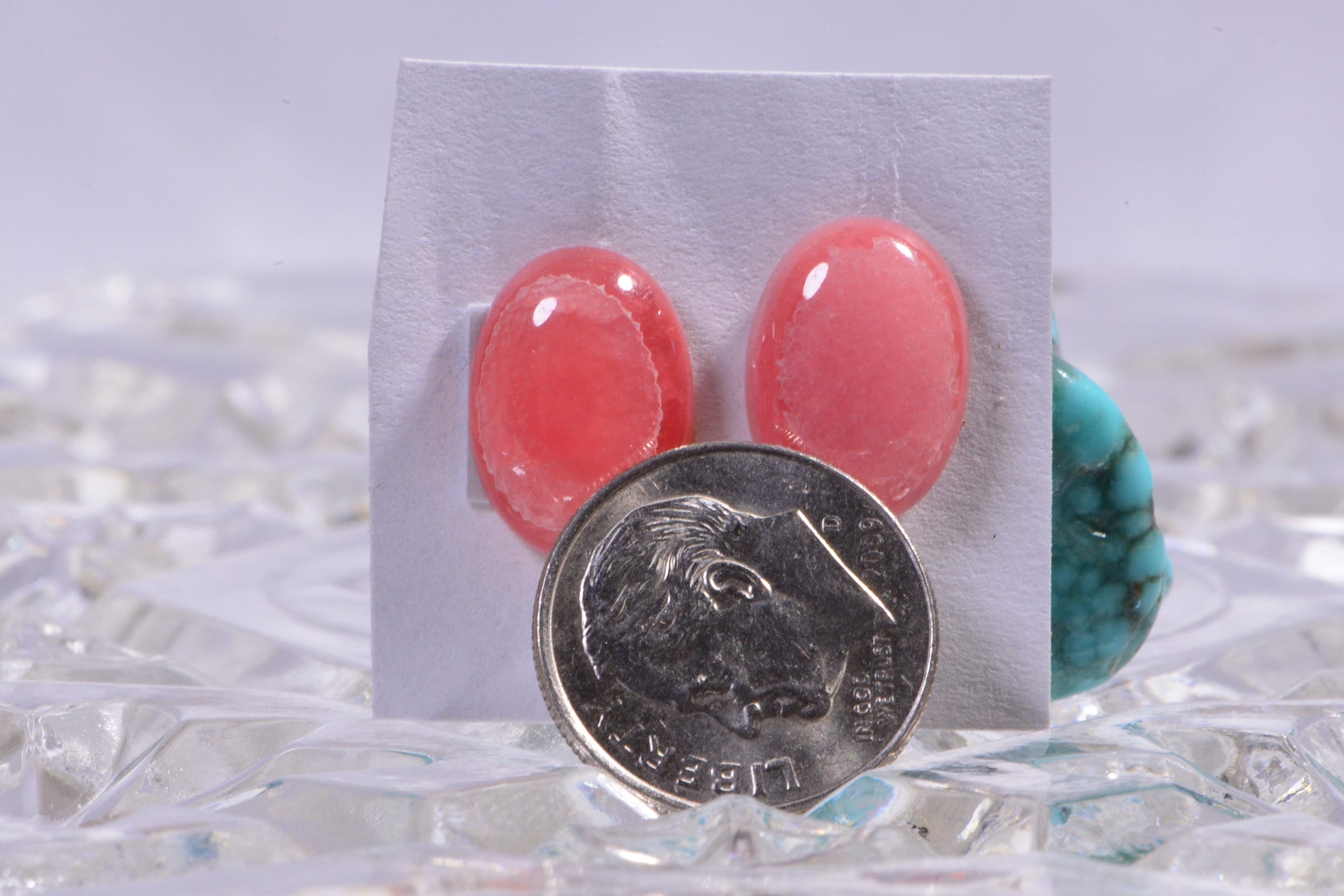 Rhodochrosite Cabochon oval Match pair Set for earrings Hand cut Cabochon.