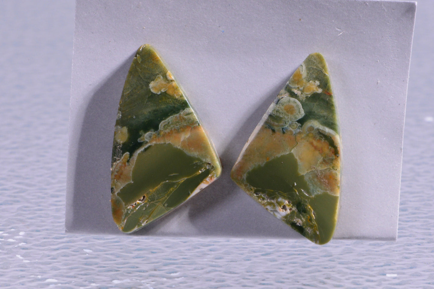 Rainforest Jasper 2 Cabs Natural Gemstone Cabochon Jewelry Supplies Rainforest