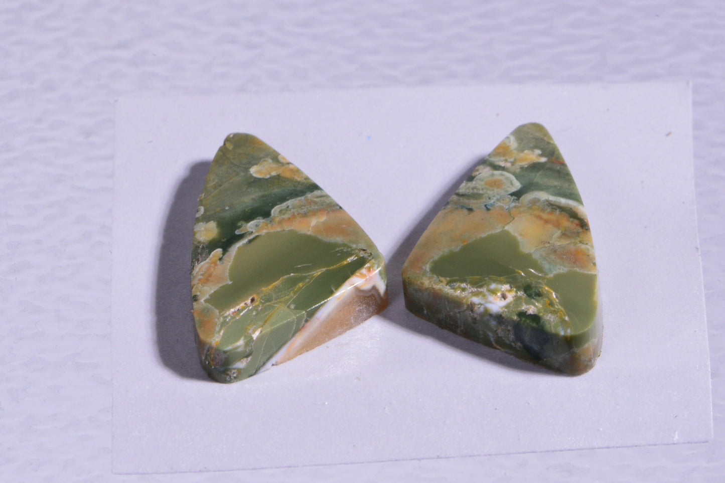 Rainforest Jasper 2 Cabs Natural Gemstone Cabochon Jewelry Supplies Rainforest