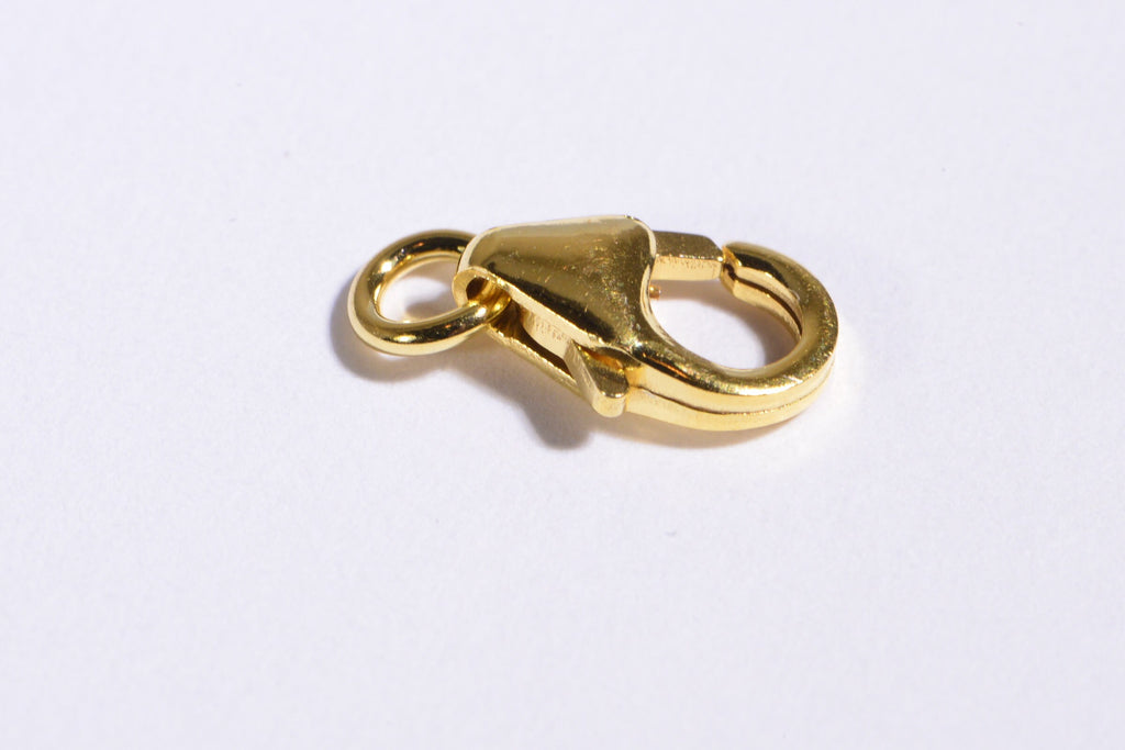 8mm Vermeil Trigger Clasp: 24K Gold Over Sterling Silver Lobster Clasp