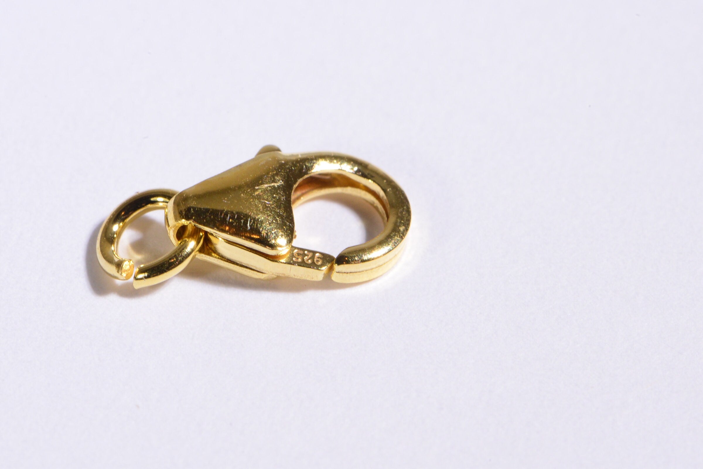 8mm Vermeil Trigger Clasp: 24K Gold Over Sterling Silver Lobster Clasp