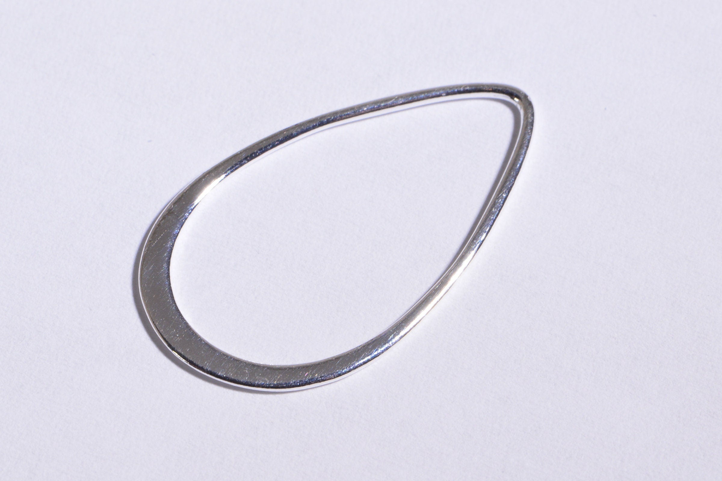 Sterling silver Pear Shape Link 29X17mm Long Teardrops Earrings Components Jewelry Making Supplies