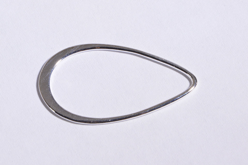 Sterling silver Pear Shape Link 29X17mm Long Teardrops Earrings Components Jewelry Making Supplies