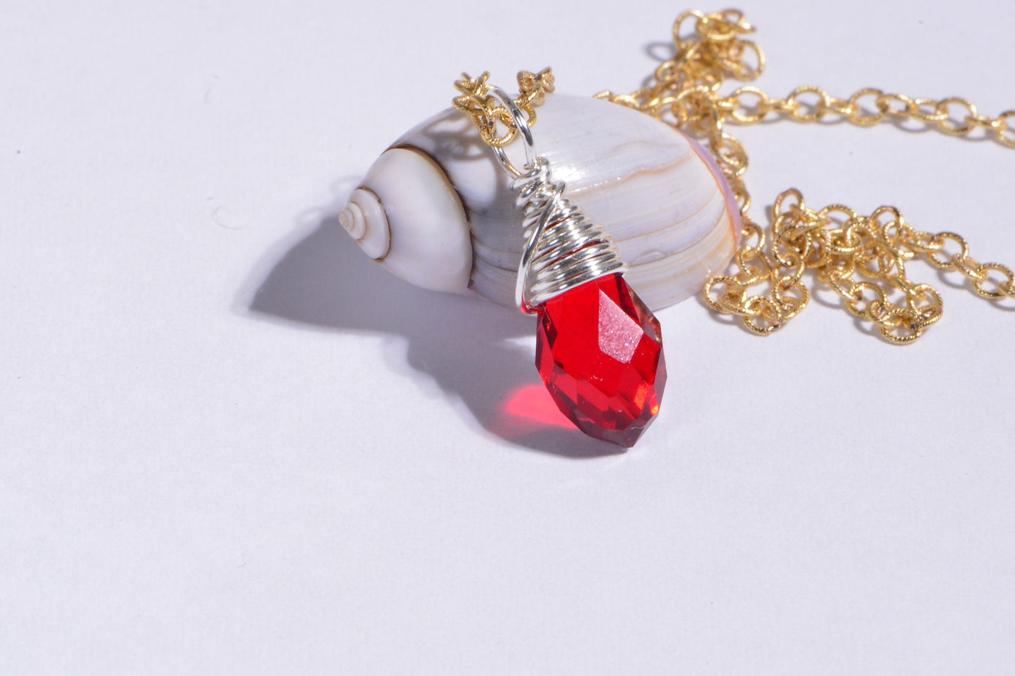 Crystal Pink Teardrops Wire Wrapped Briolette Wired Beads Jewelry Making Supply One Charm Only