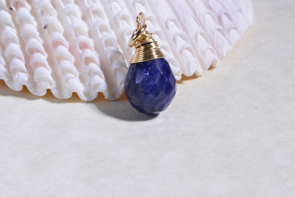 Lavender Topaz AAA Briolette: 14K Gold Filled Wire Wrapped Pendant
