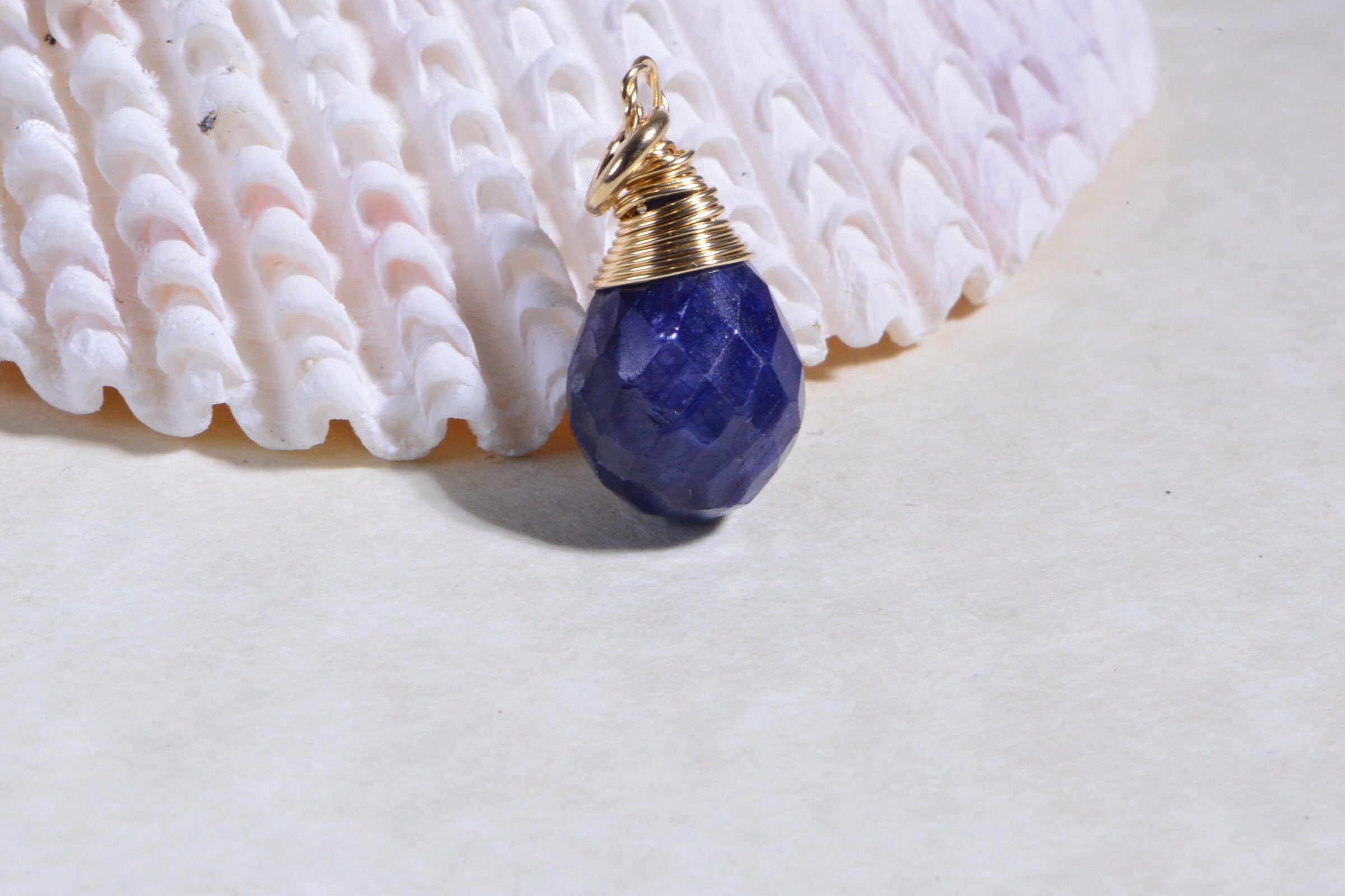 Lavender Topaz AAA Briolette: 14K Gold Filled Wire Wrapped Pendant