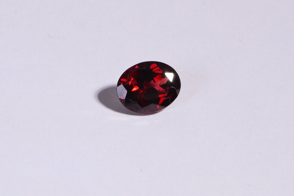 9mm Garnet Faceted Oval Cab For Ring  Natural Gemstone Birthstone For January