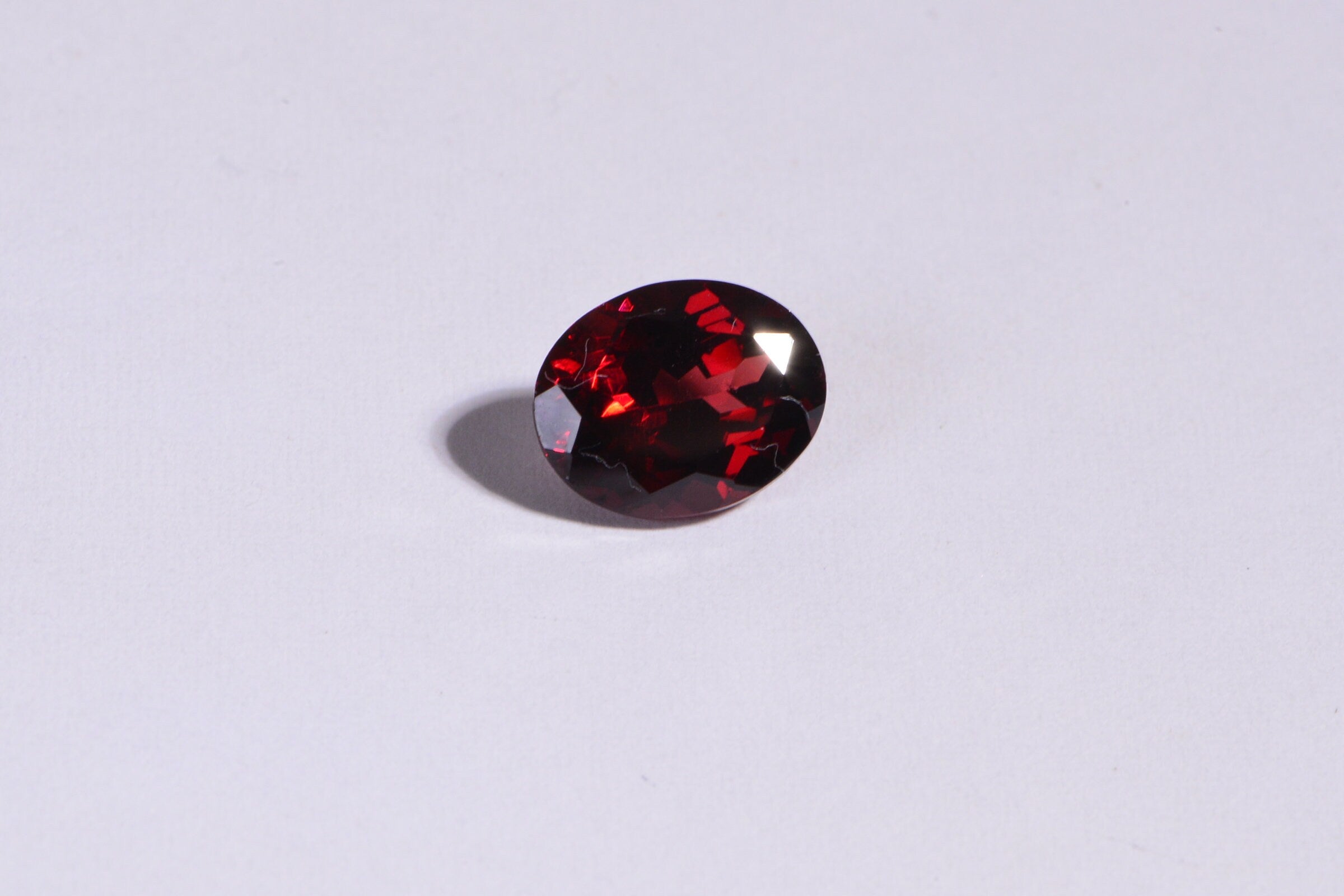 9mm Garnet Faceted Oval Cab For Ring  Natural Gemstone Birthstone For January