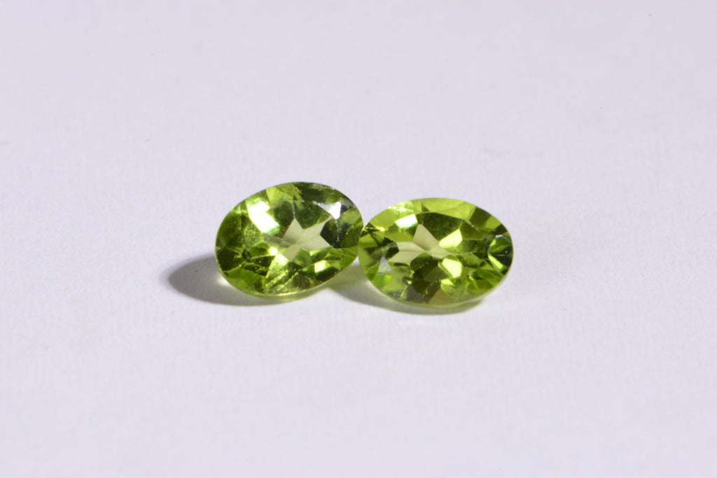 Genuine Peridot Stone Cabochon Oval Cut Faceted Loose Gems Ring size cabochons  7X5 mm