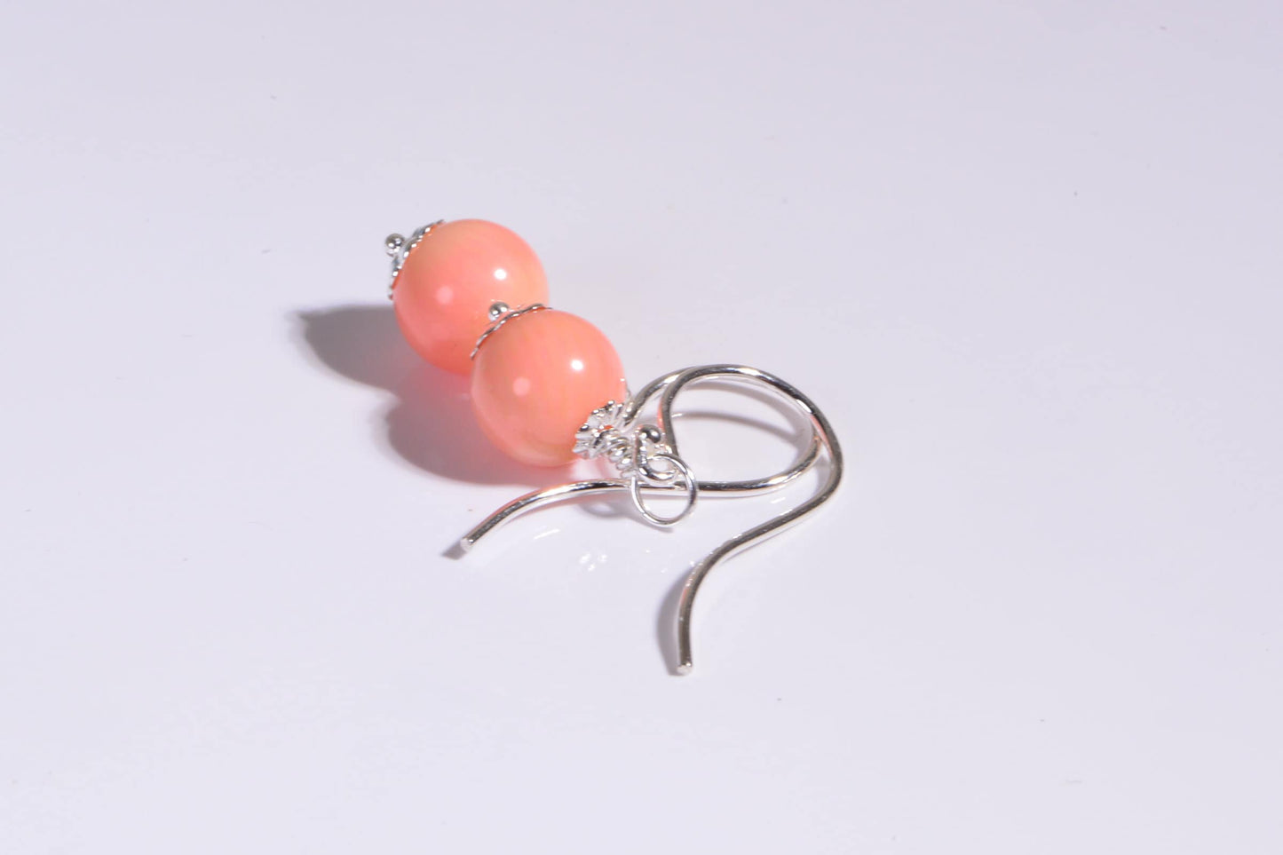 Pink Coral Dangle Earrings