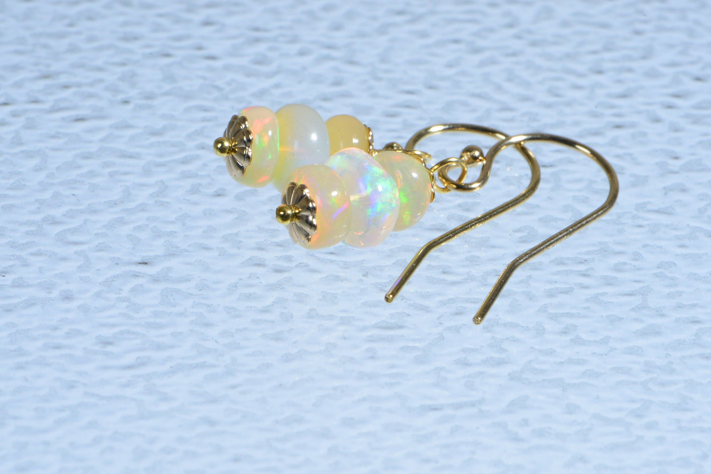 Ethiopian Welo Opal Earrings, 14K Gold Filled, October Birthstone