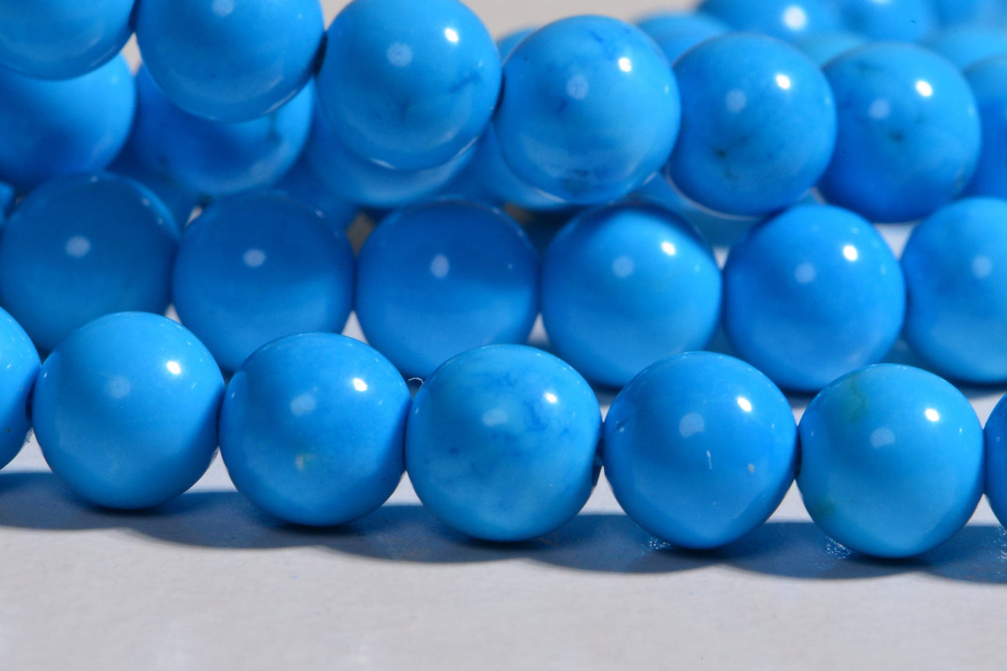 6mm Sleeping Beauty Turquoise Beads  Round  Smooth Finish Natural Gemstone Beads