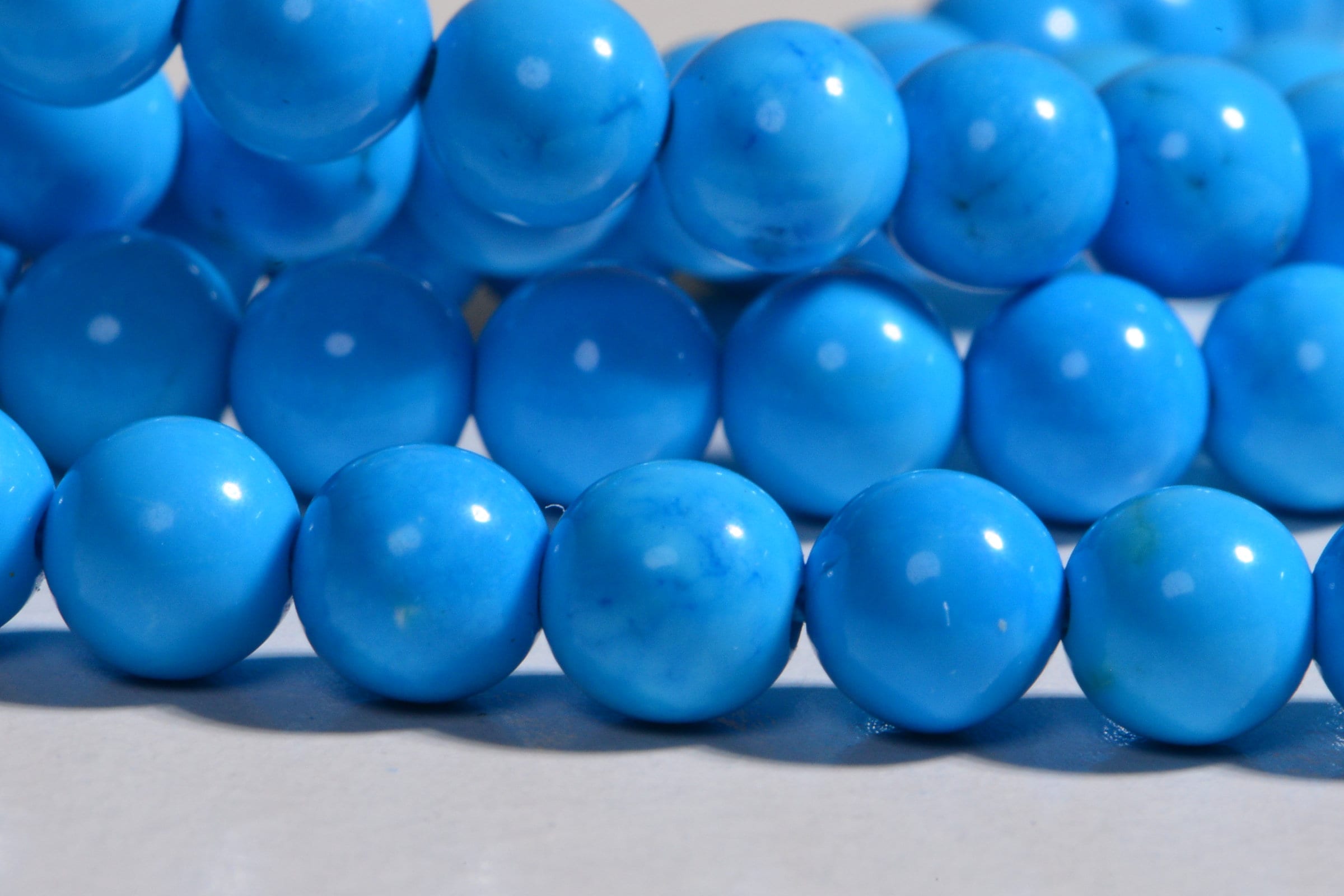 6mm Sleeping Beauty Turquoise Beads  Round  Smooth Finish Natural Gemstone Beads
