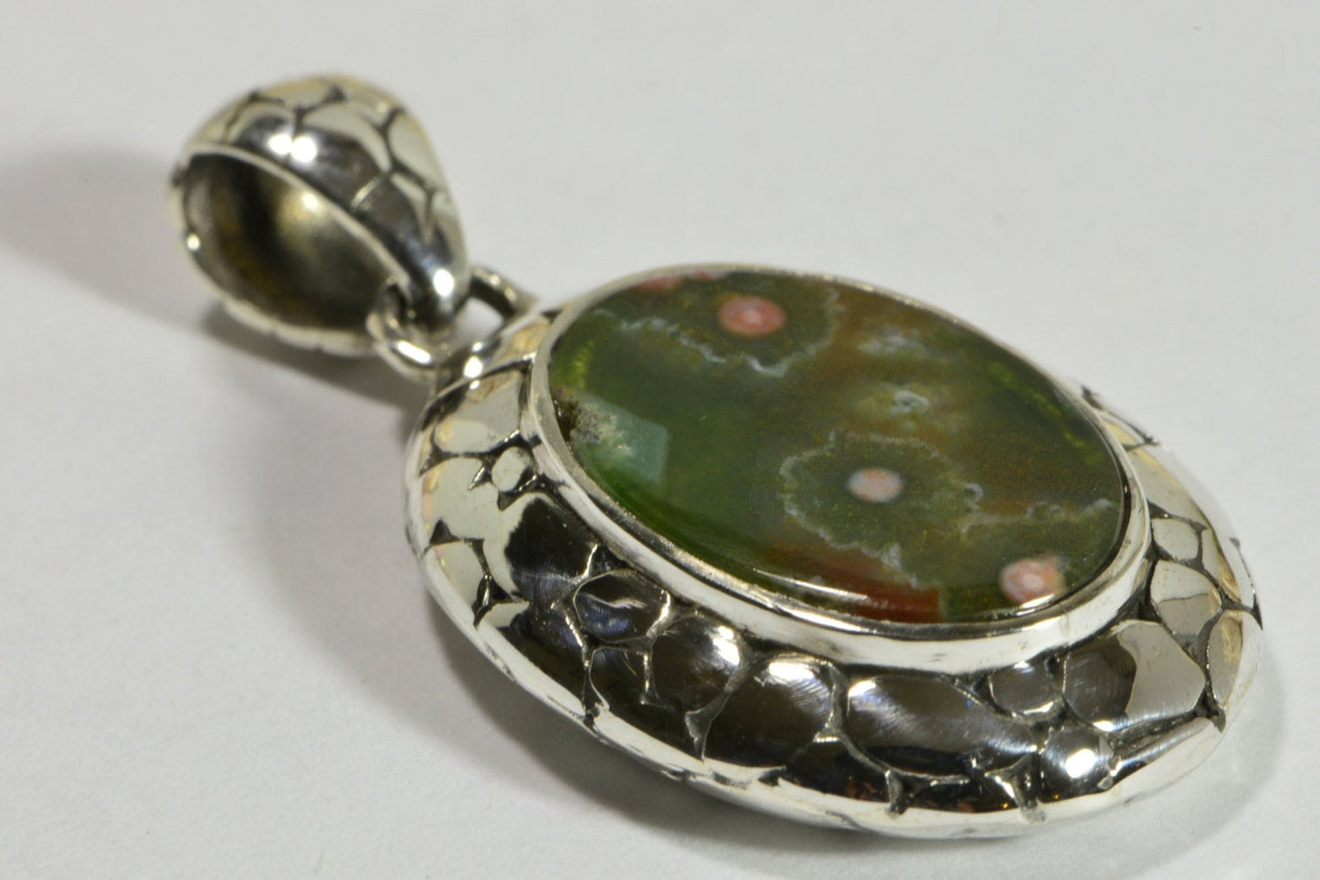 Ocean Jasper Pendant Handmade Jewelry Sterling Silver Jewelry