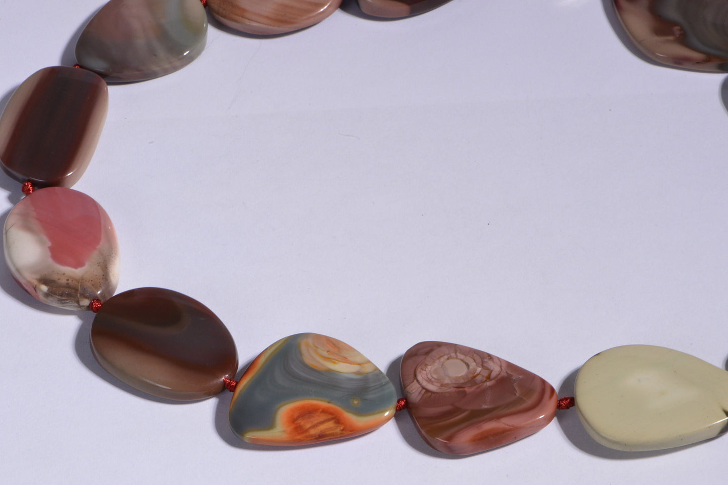 Imperial Jasper Choker: Sterling Silver Filigree Heart Toggle, 16 Inch