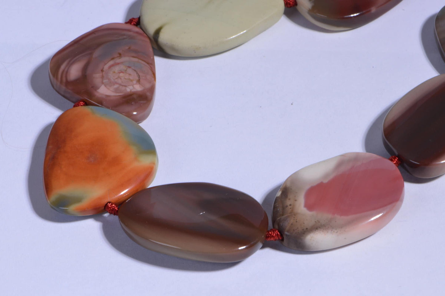 Imperial Jasper Choker: Sterling Silver Filigree Heart Toggle, 16 Inch