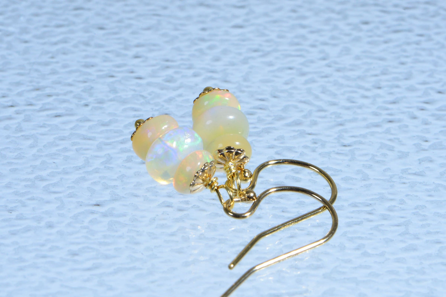 Ethiopian Welo Opal Earrings, 14K Gold Filled, October Birthstone