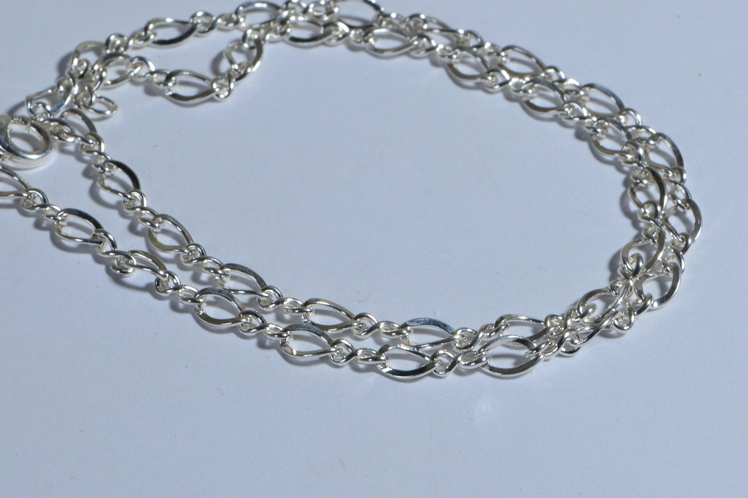 Heavy Sterling Silver Chain Figaro 925