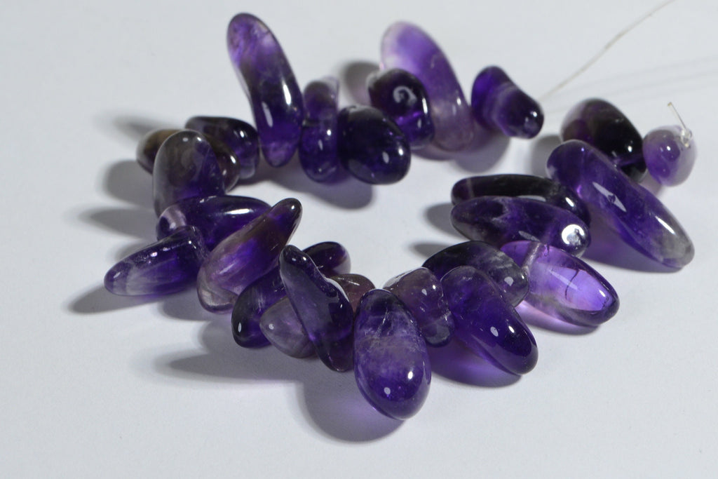 Amethyst Crystal Stick Beads Freeform Long Stone Amethyst Jewelry Making Supplies