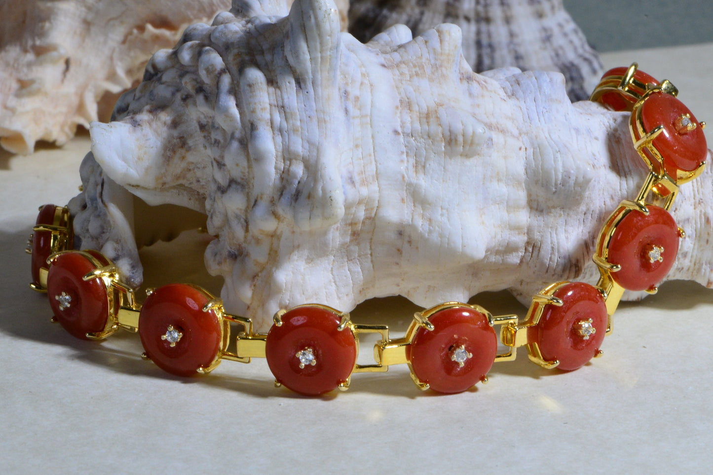18K Gold Over Sterling silver Jade Bracelet Circle Link Bracelet Gemstone