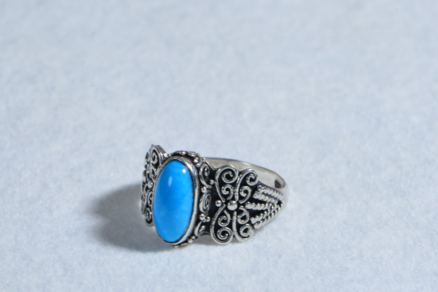 Bali Legacy Sleeping Beauty Turquoise Ring, Size 9, Sterling Silver