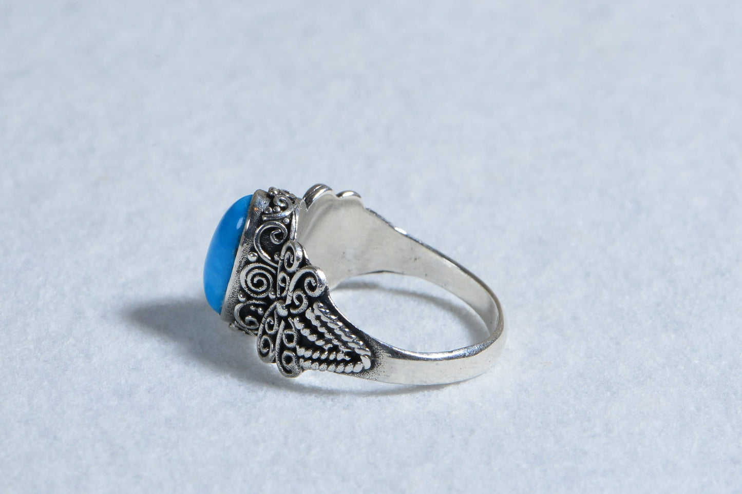 Bali Legacy Sleeping Beauty Turquoise Ring, Size 9, Sterling Silver