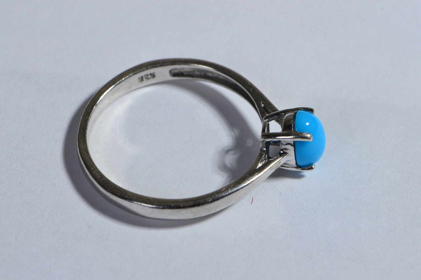 Handcrafted Sleeping Beauty Turquoise Ring, Sterling Silver