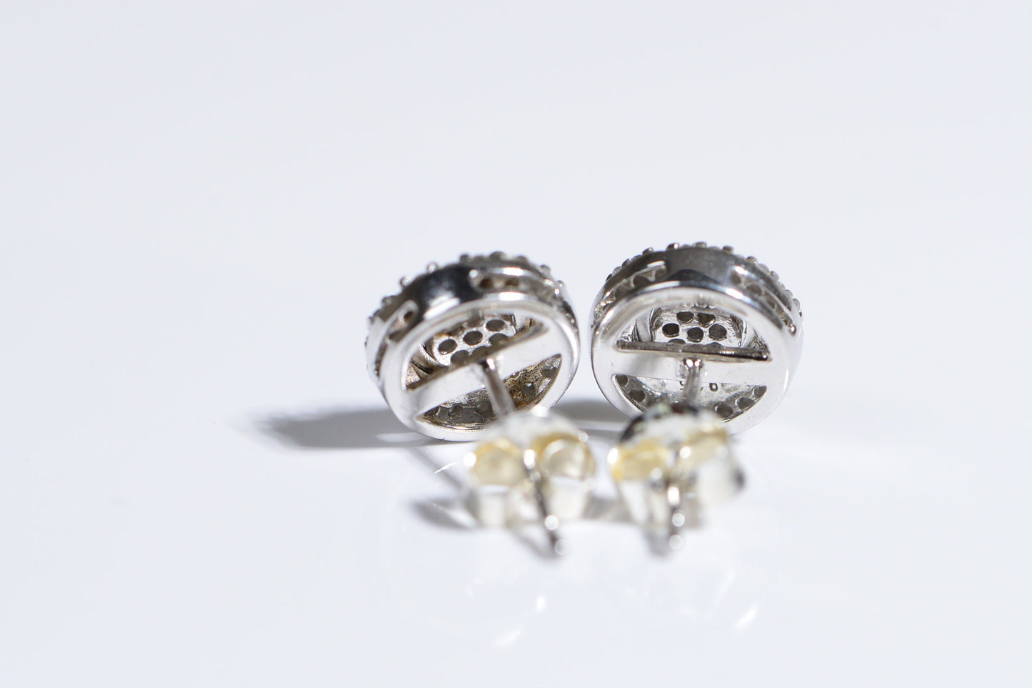 Diamond Stud Earrings, 0.50ct, 14K White Gold Over Sterling Silver