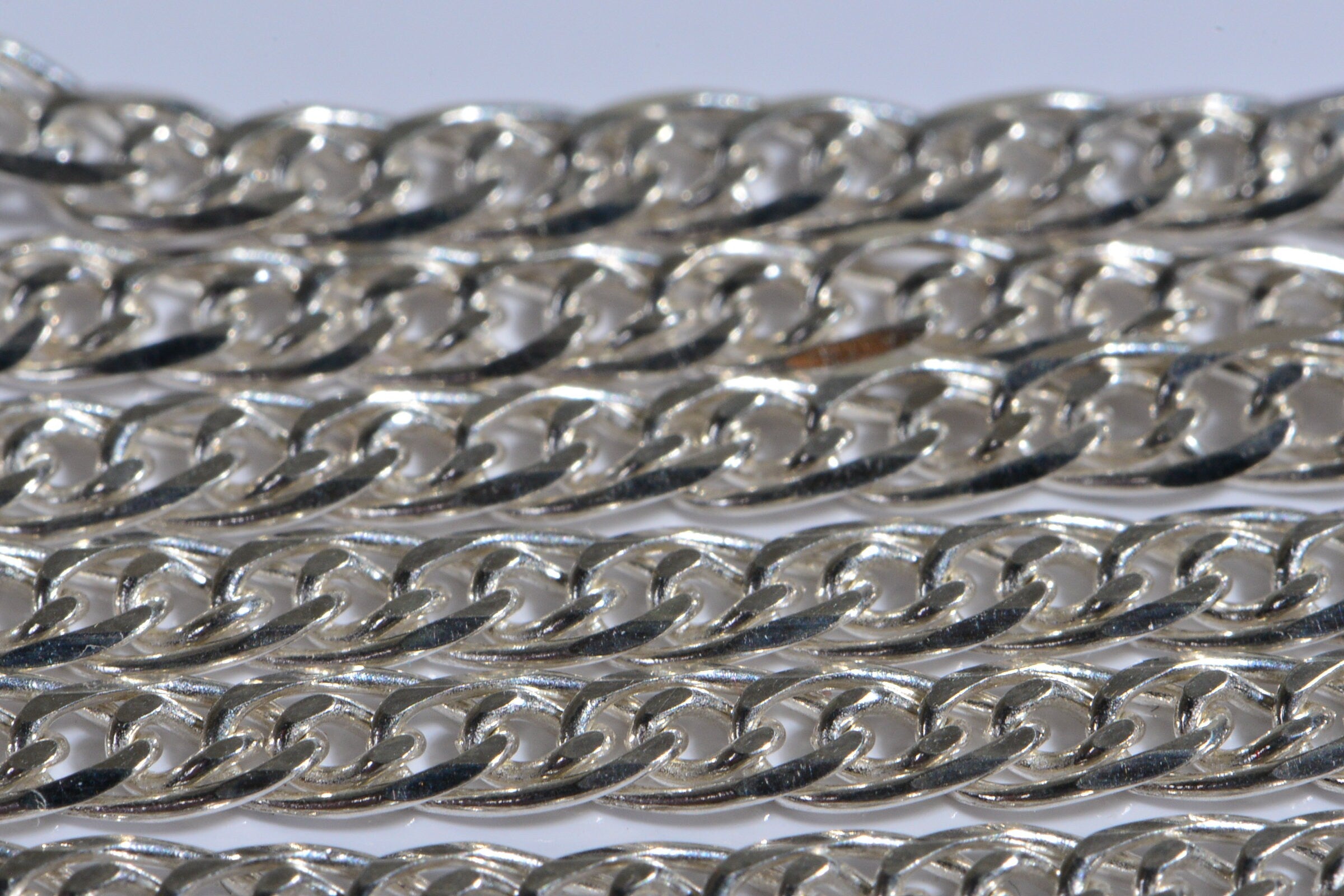 3mm Flat Sterling Silver Chain