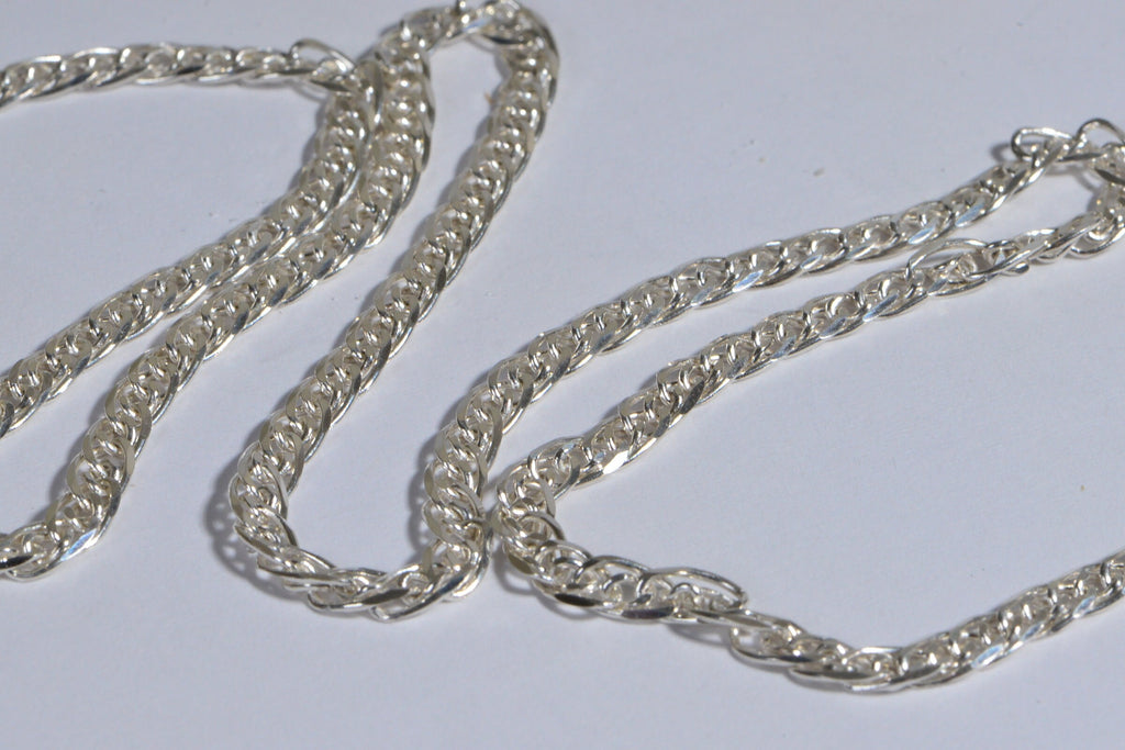 3mm Flat Sterling Silver Chain