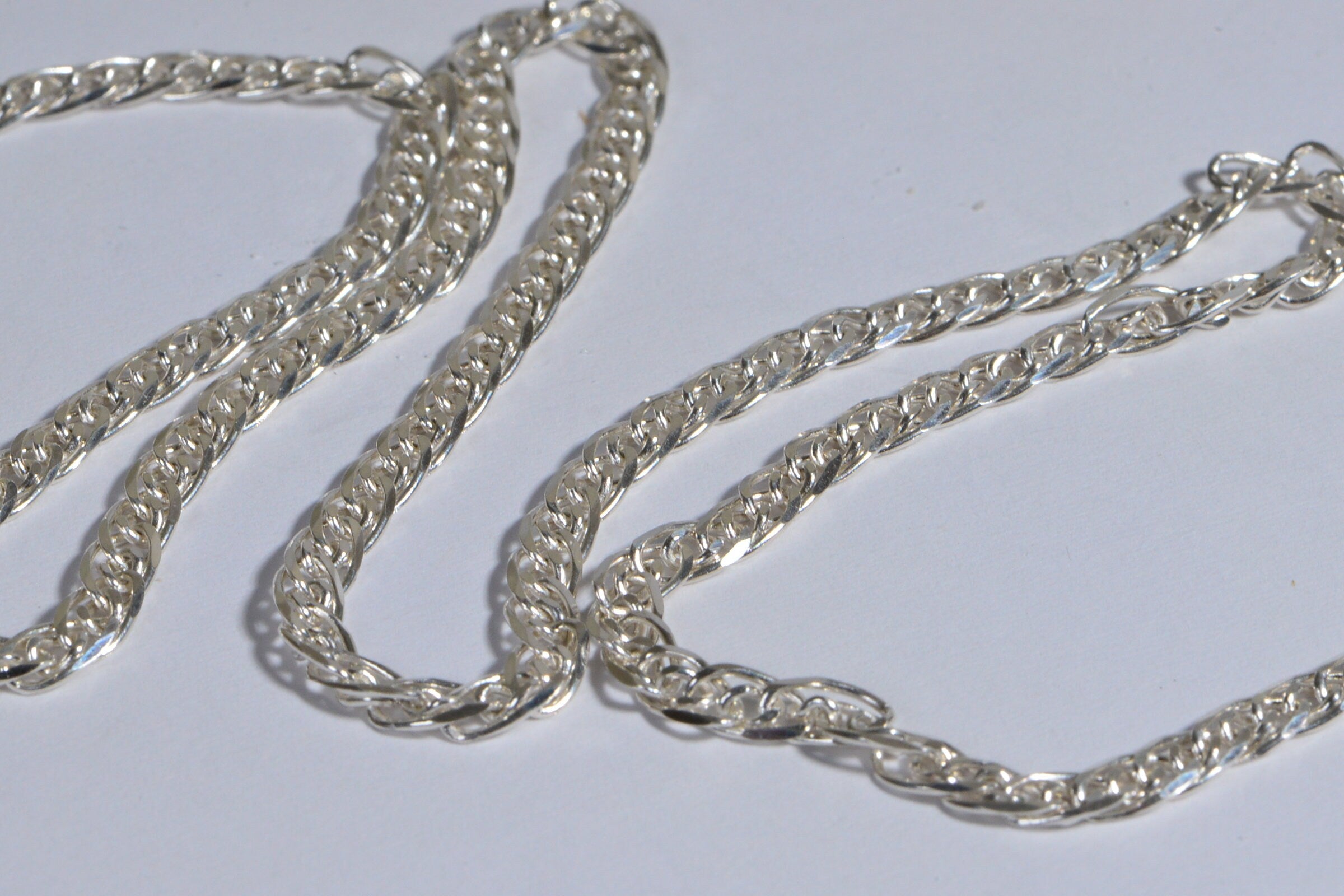 3mm Flat Sterling Silver Chain