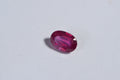 Natural Ruby Cabochon: Oval Faceted Gemstone (6X4mm)