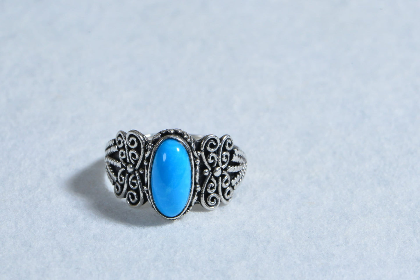 Bali Legacy Sleeping Beauty Turquoise Ring, Size 9, Sterling Silver
