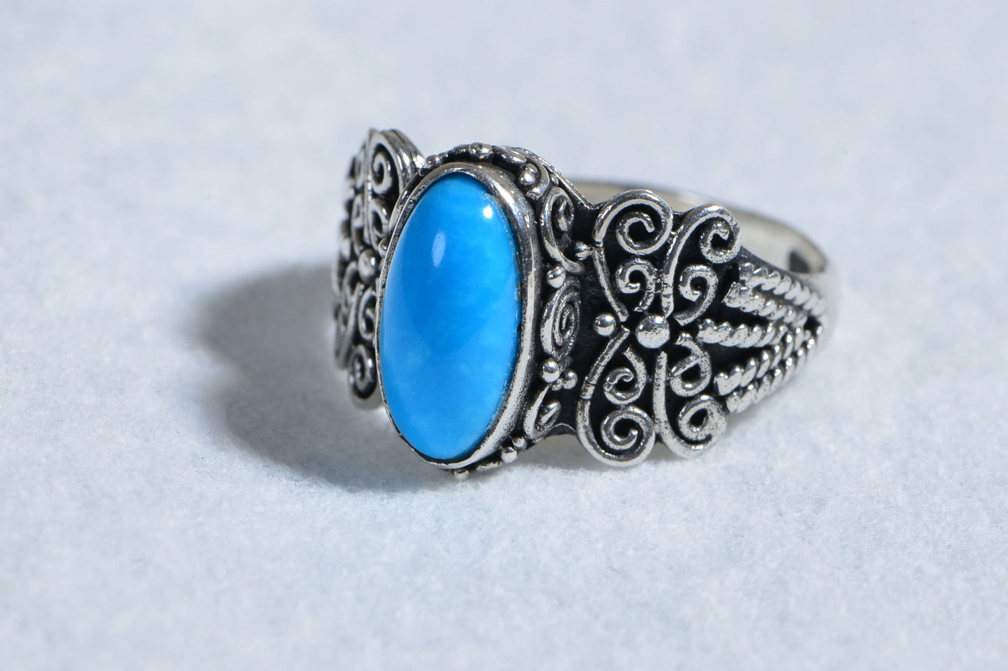 Bali Legacy Sleeping Beauty Turquoise Ring, Size 9, Sterling Silver